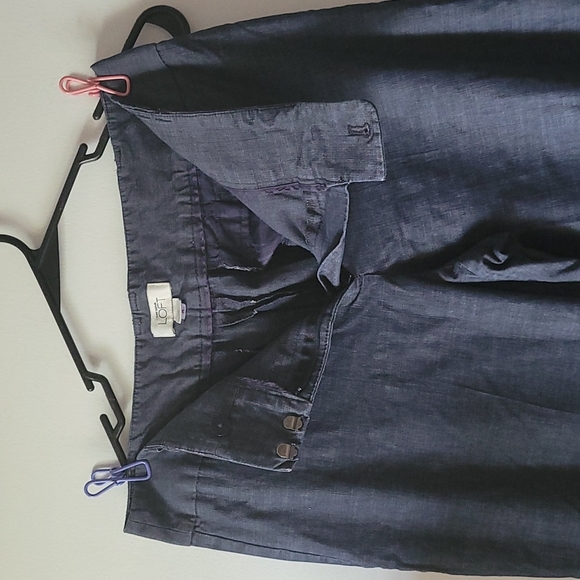 Wide Legged Denim Look Dress Pants - Picture 4 of 6